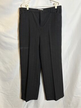 Christopher & Banks Black Dress Pants with Pinstripe Detail